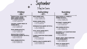 NCLEX PREP LIVE ONLINE COURSE - SEPTEMBER 2025 - ID: 092625