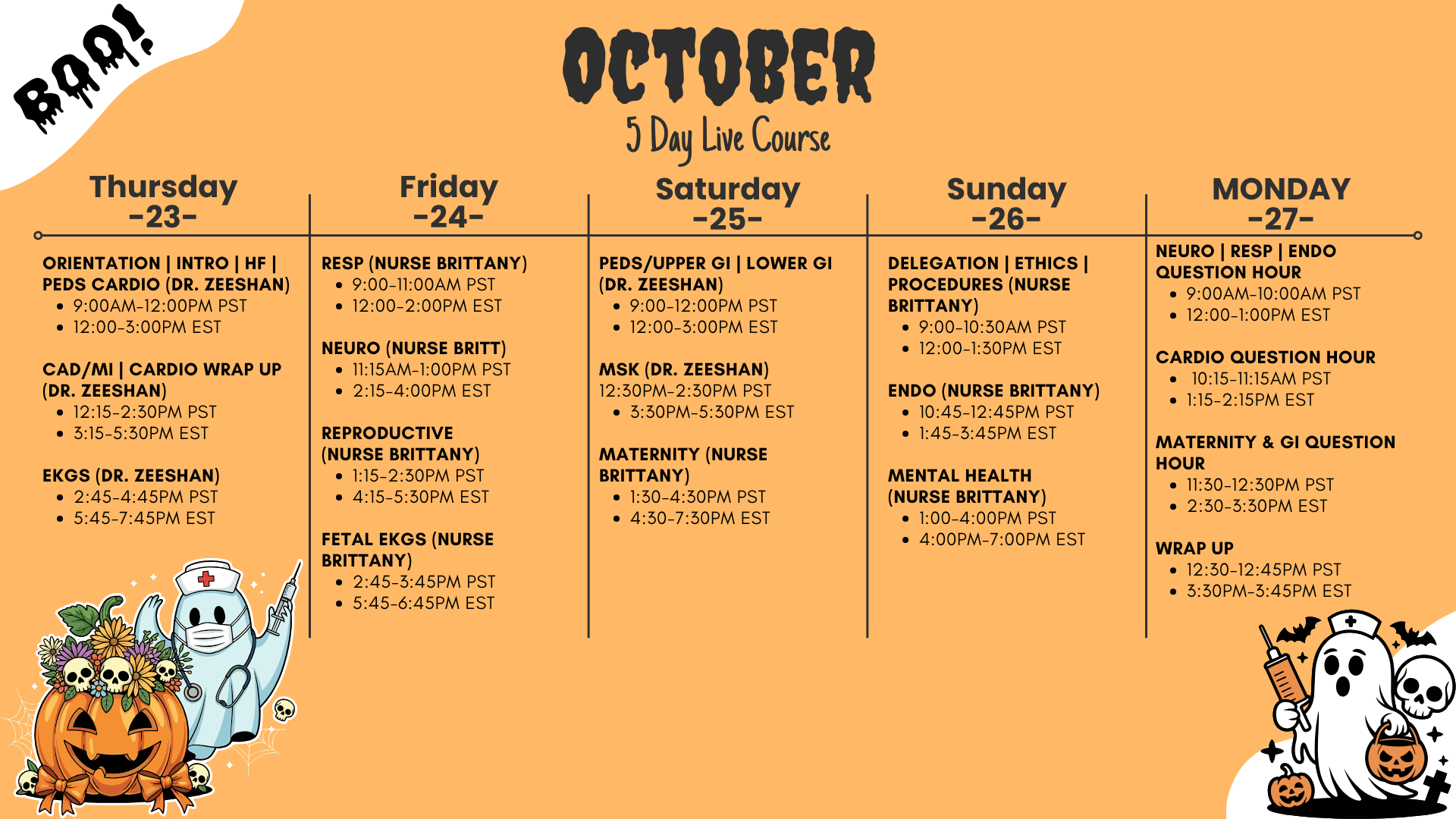 NCLEX PREP LIVE ONLINE COURSE - OCTOBER 2025 - ID: 10232025