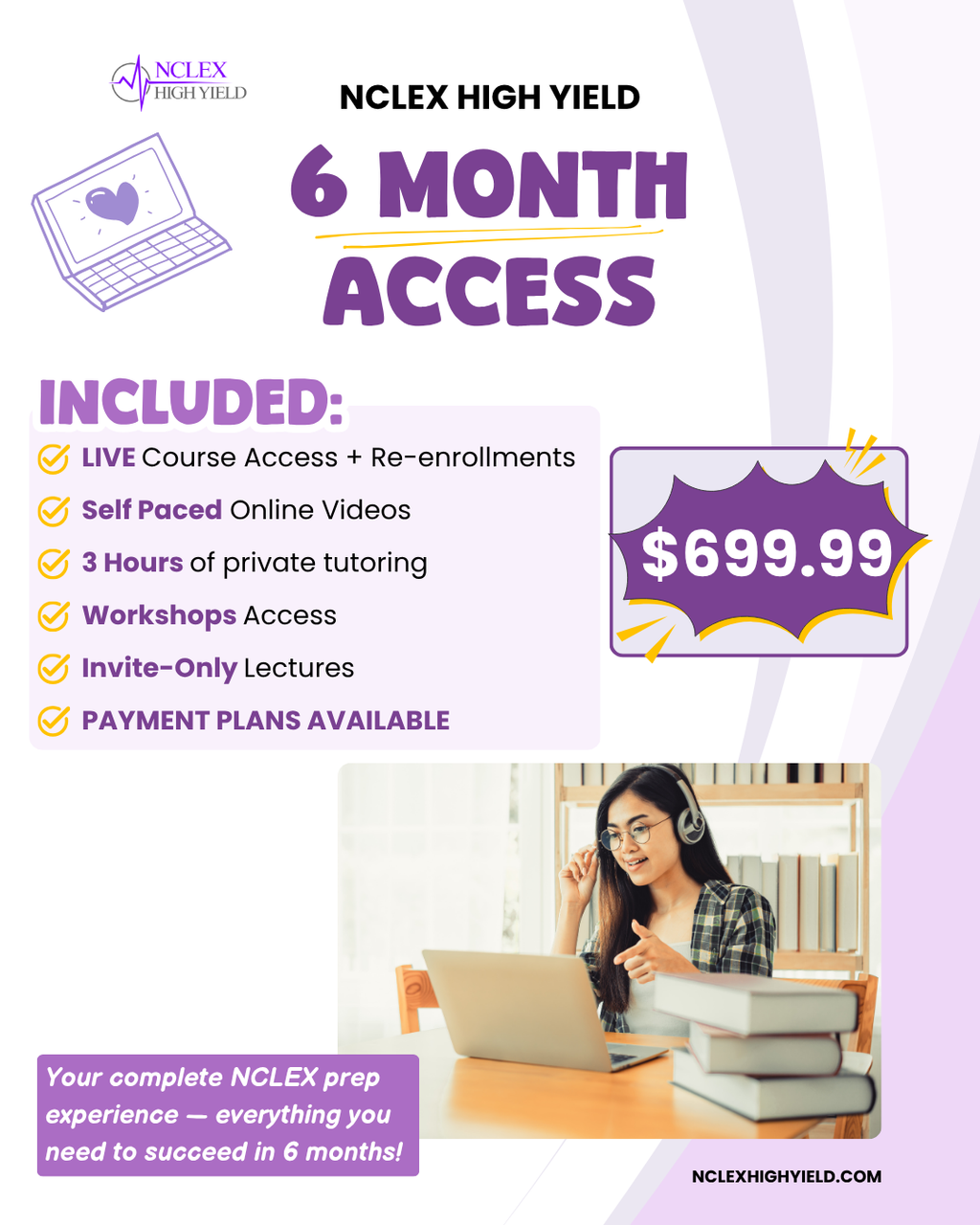 6 MONTH ALL INCLUSIVE PREMIUM PACKAGE