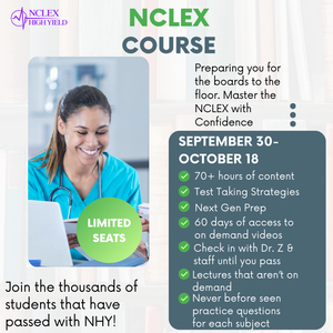 NCLEX PREP LIVE ONLINE COURSE - October 2024 - ID: 093024