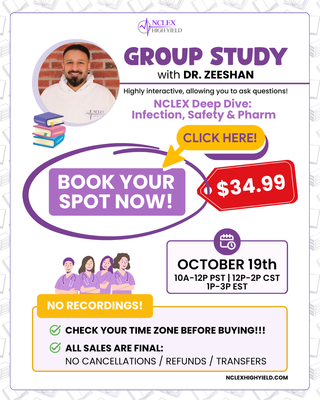 GROUP STUDY -  Dr. Zeeshan - October 19th 1 PM EST | 12 PM CST | 10 AM PST