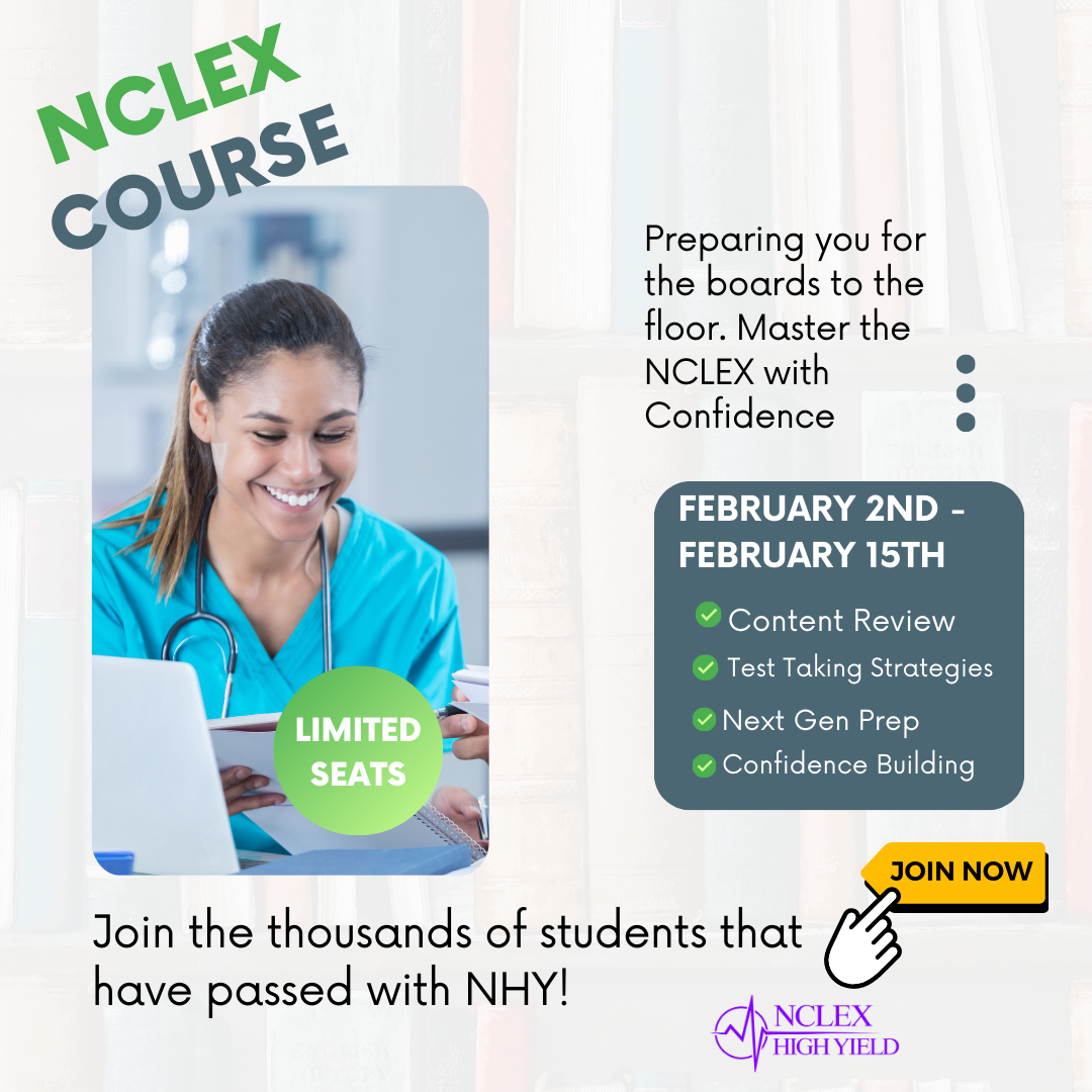 NCLEX PREP LIVE ONLINE COURSE - FEBRUARY 2025 - ID: 020225