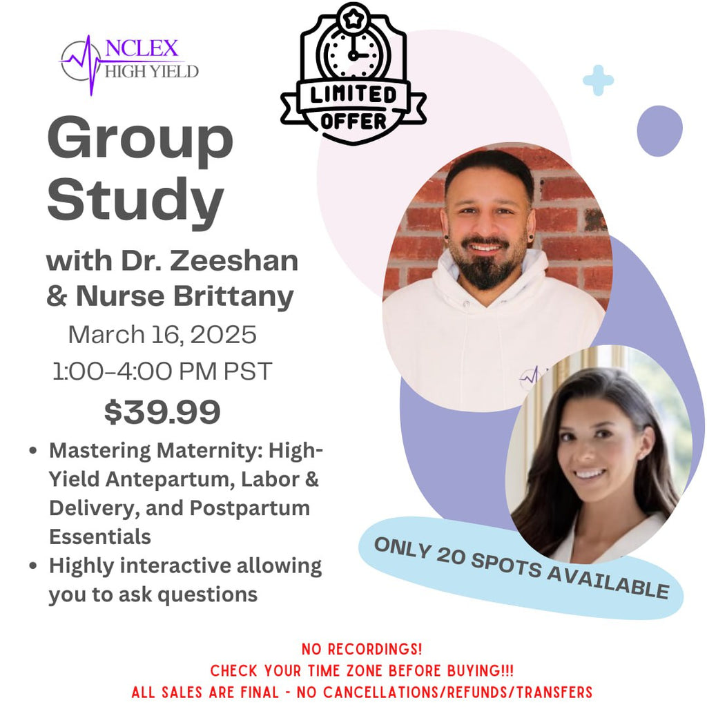 DR. ZEESHAN & NURSE BRITTANY - GROUP STUDY - MARCH 16th- 1-4PM PST