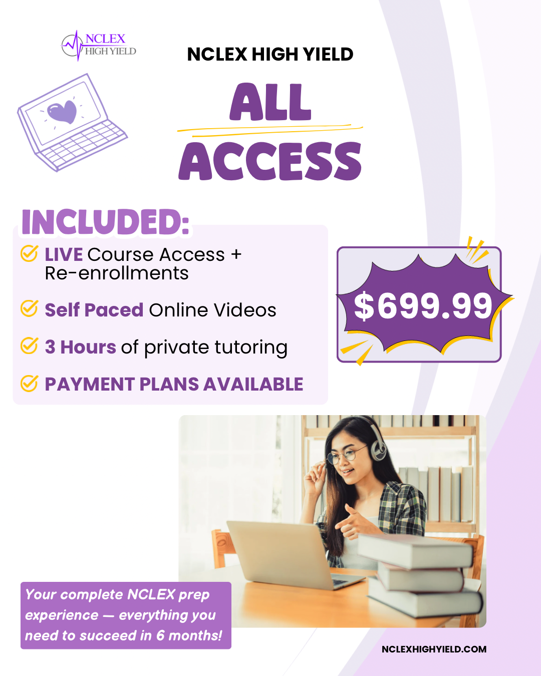 6 MONTH ALL INCLUSIVE PREMIUM PACKAGE