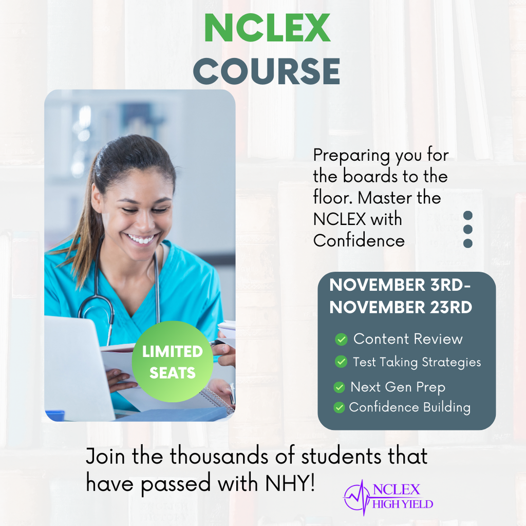 NCLEX PREP LIVE ONLINE COURSE - NOVEMBER 2024 - ID: 110324