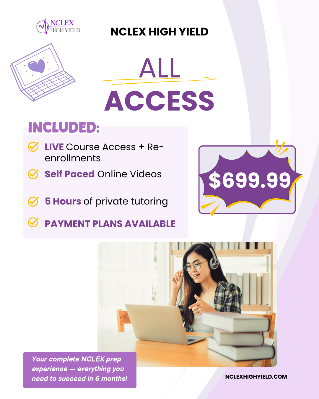 6 MONTH ALL INCLUSIVE PREMIUM PACKAGE