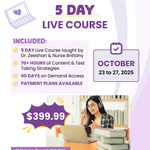 NCLEX PREP LIVE ONLINE COURSE - OCTOBER 2025 - ID: 10232025