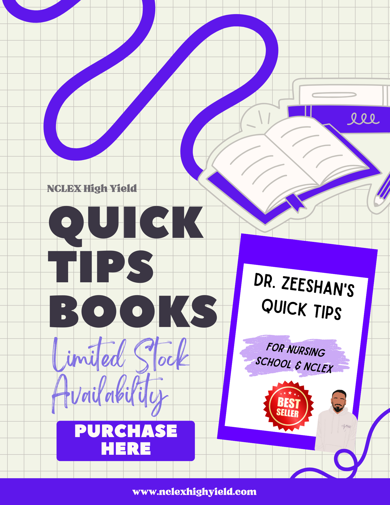 DR. ZEESHAN'S QUICK TIPS FOR THE NCLEX BOOK + NHY MYSTERY STICKER PACK ...