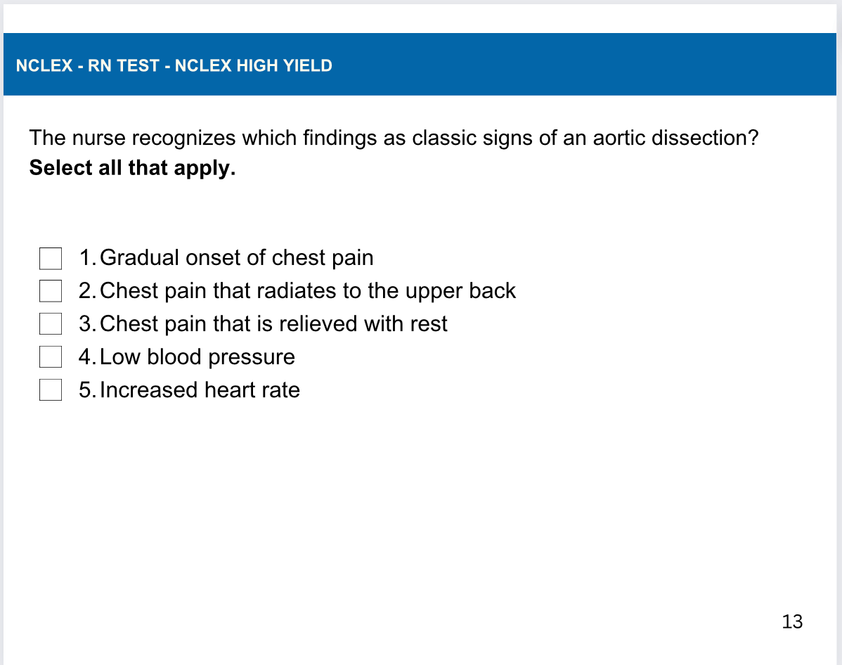 NCLEX HIGH YIELD CARDIOLOGY PRACTICE QUESTIONS BOOK