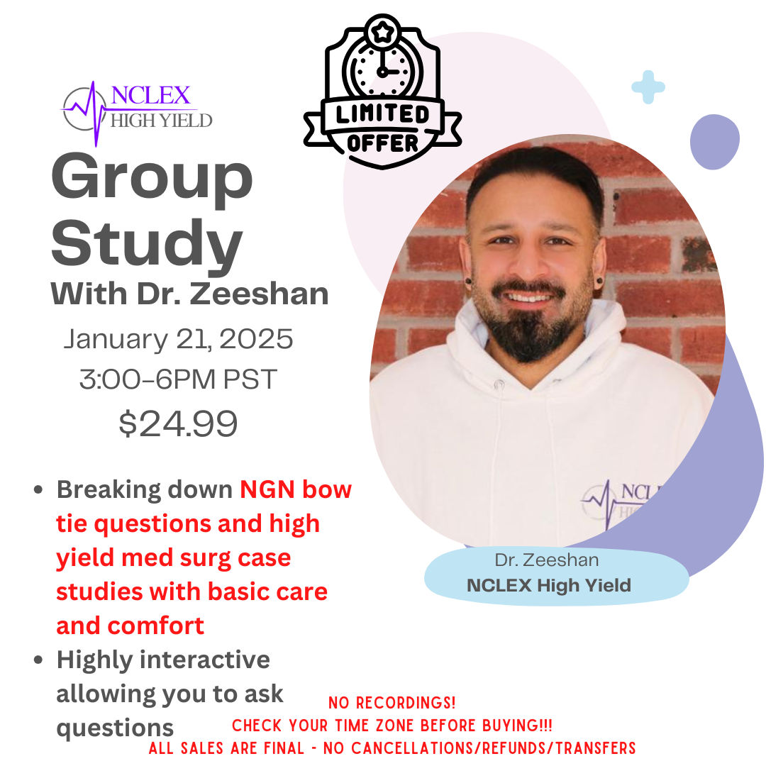 DR. ZEESHAN - GROUP STUDY - JANUARY 21 - 3:00PM - 6PM PST