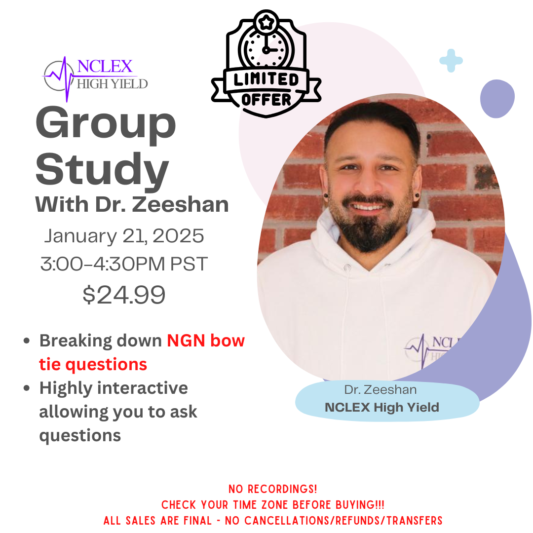 DR. ZEESHAN - GROUP STUDY - JANUARY 21 - 3:00PM - 4:30PM PST