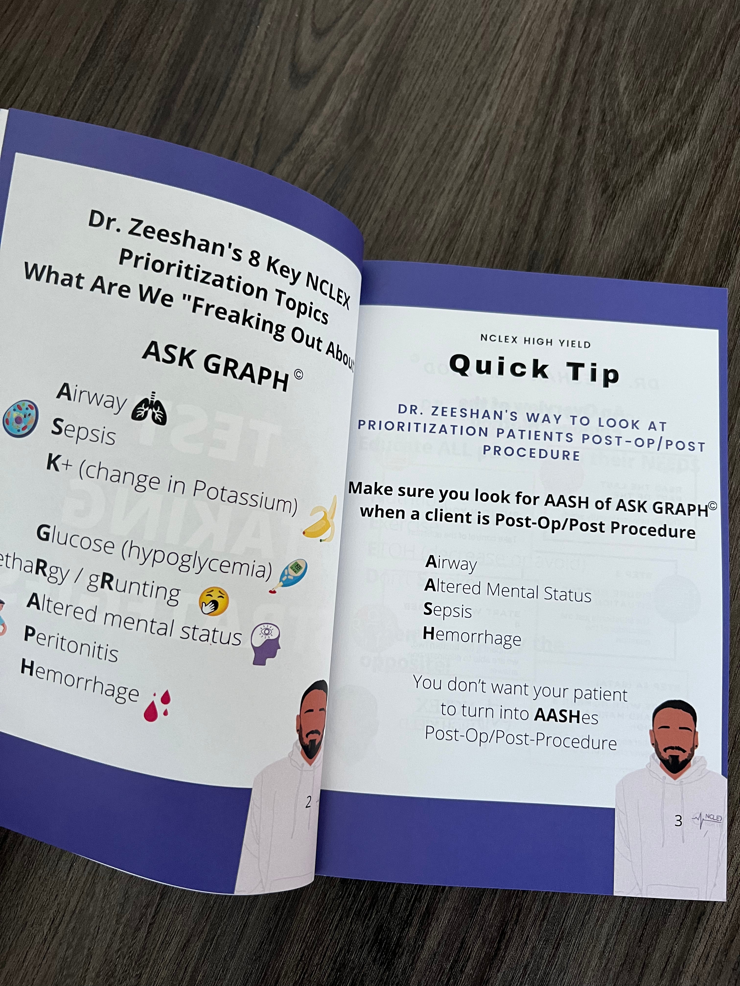 Zeeshan Sticker DR. ZEESHAN'S QUICK TIPS FOR THE NCLEX BOOK + NHY MYSTERY STICKER PACK ...